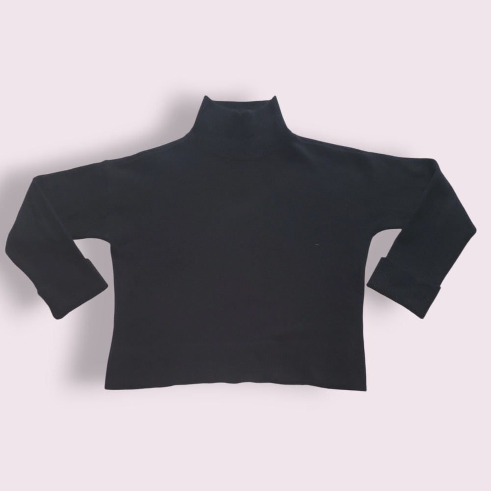 1.State Turtleneck Sweater‎ Womens Medium Black Pullover Knit Casual